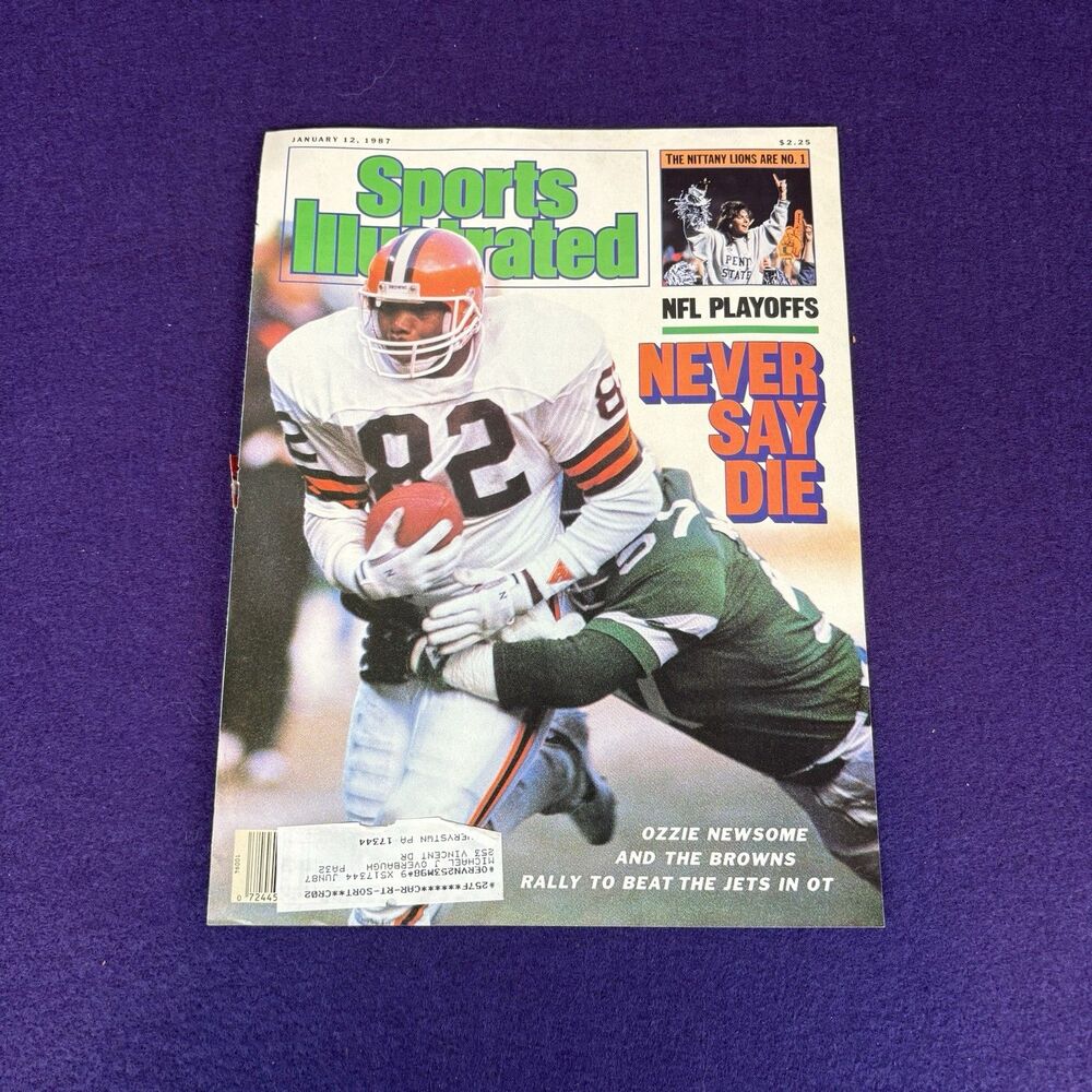 Ozzie Newsome Penn State 1987 Sports Illustrated Magazine Cover Vintage